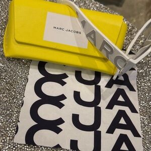 Brand new Marc Jacobs Vibrant Yellow Case with Branded Cloth sunglasses